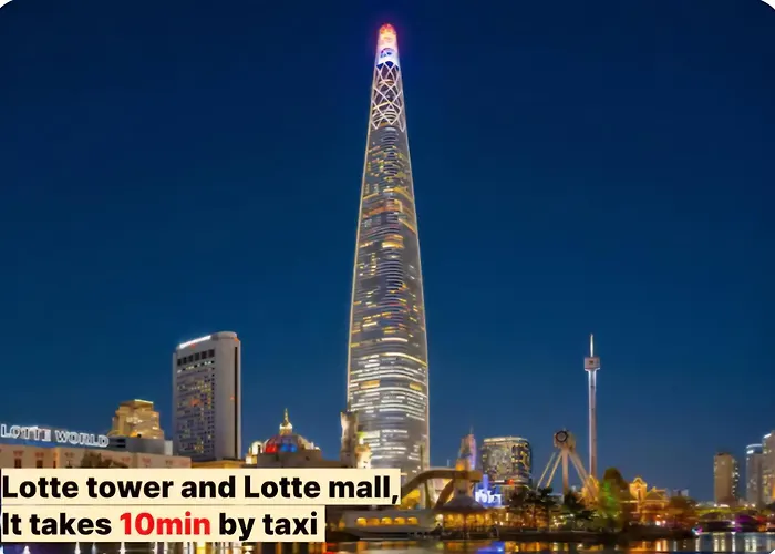 Jamsil 잠실새내9분,롯데월드,석촌호수,코엑스,kspo,3r4b,최대8인 Apartment